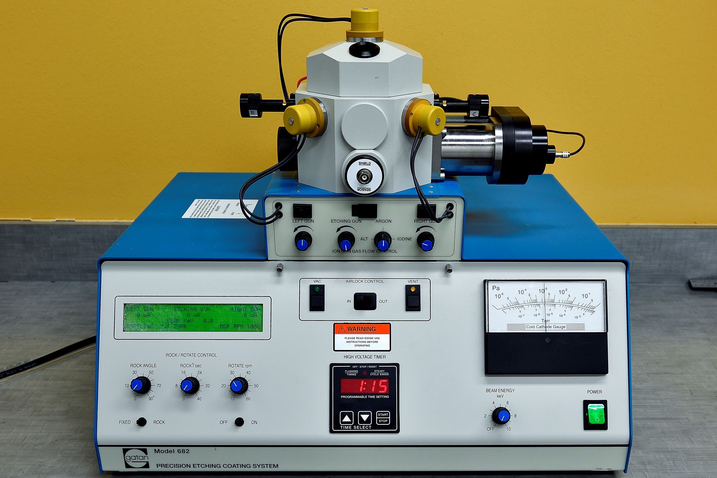 SEM Ion Etching & HR Coating System